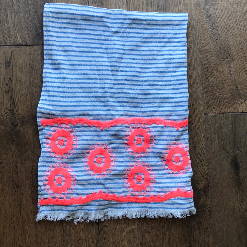J. Crew embroidered scarf